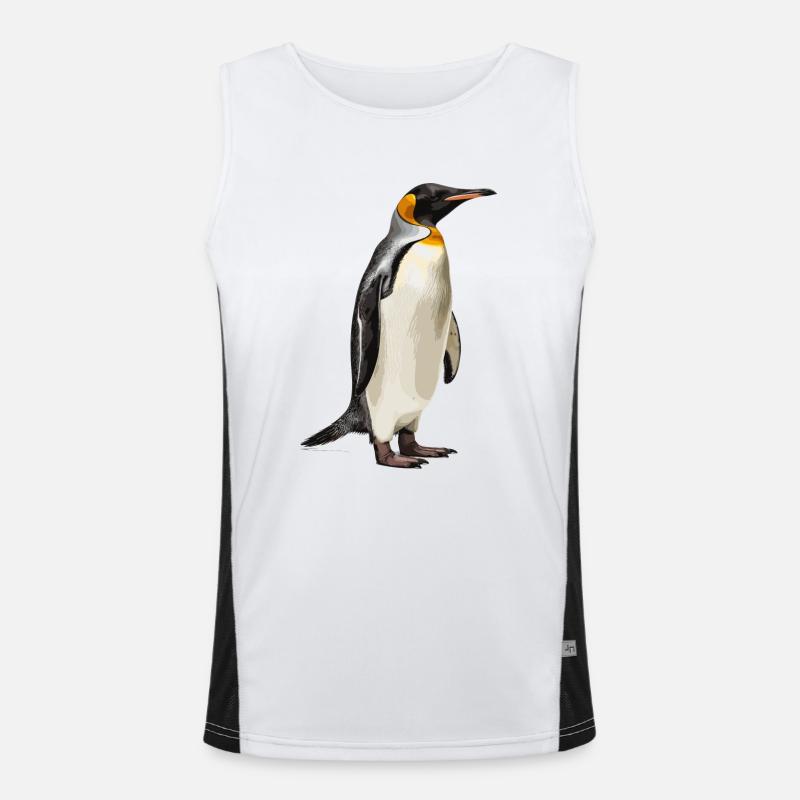 majestic king penguin Men's Functional Contrast Tank Top 