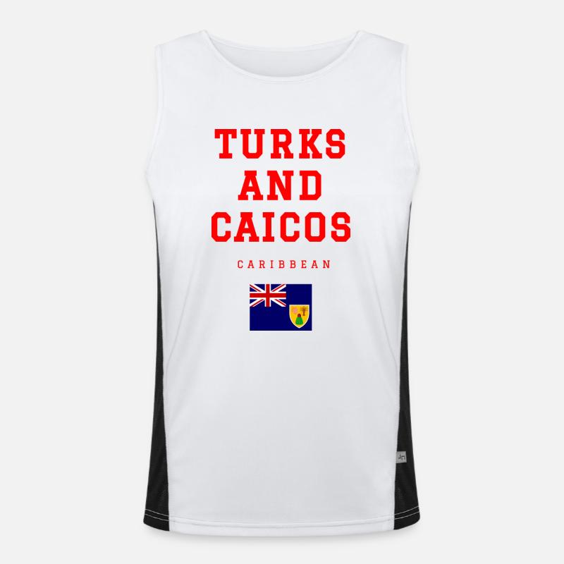 Turks and Caicos Men's Functional Contrast Tank Top 
