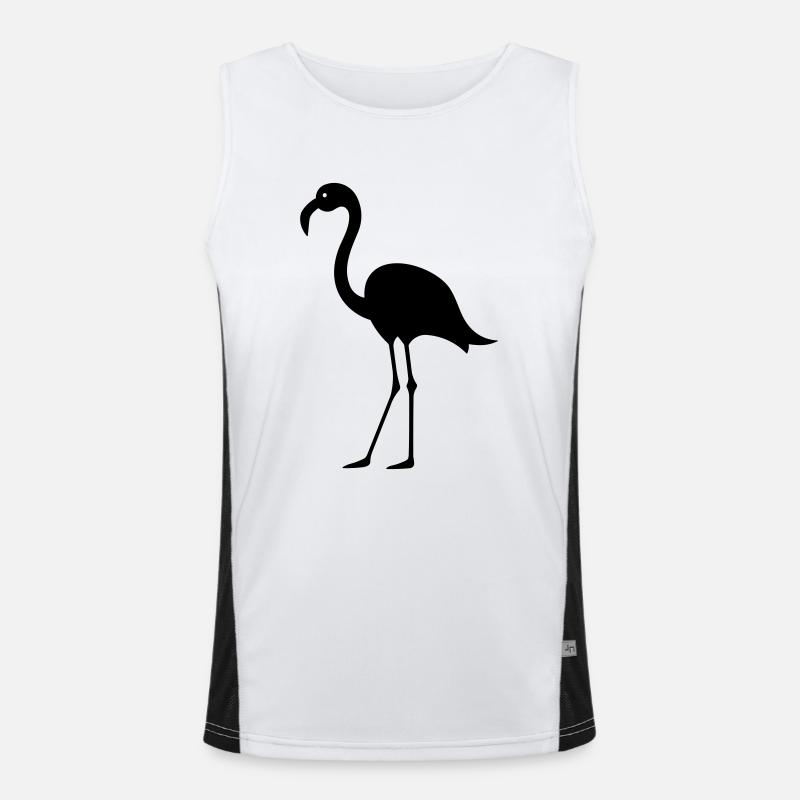 Flamingo Funktionelles Kontrast-Tank Top für Männer 