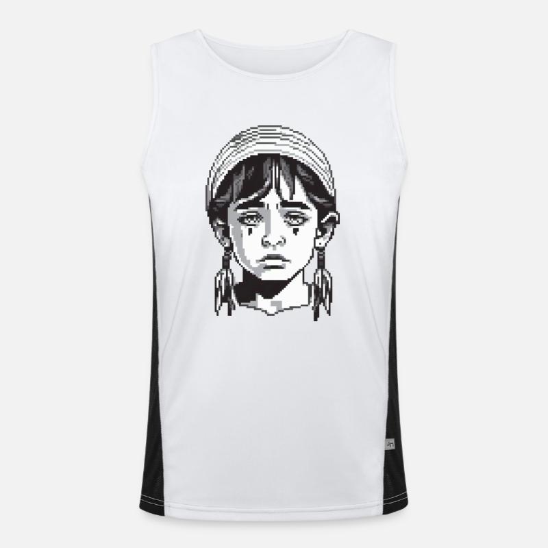 Crying Kid Men's Functional Contrast Tank Top 