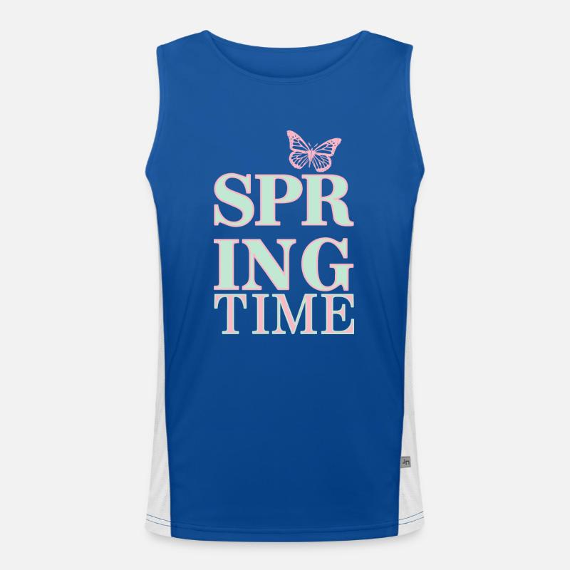 Spring Time - Spring is here! Men's Functional Contrast Tank Top 