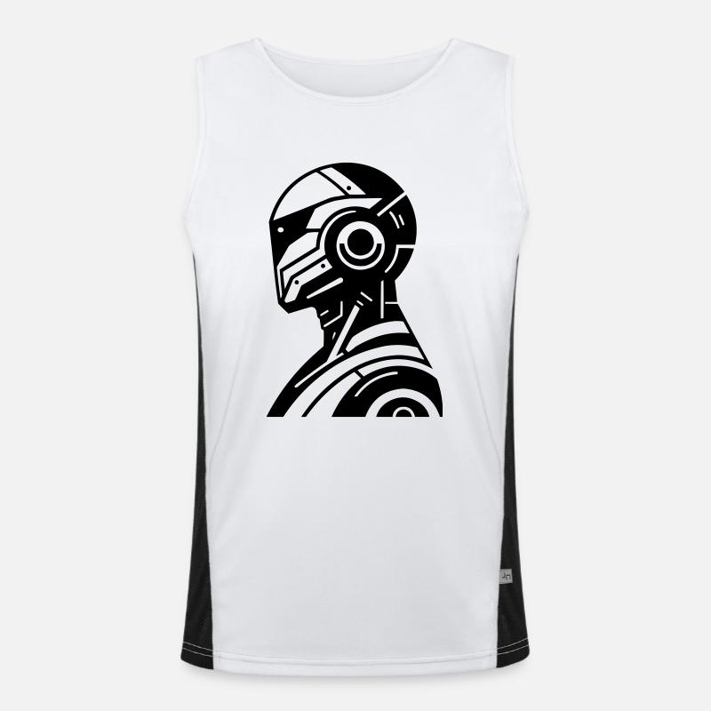 Roboter Funktionelles Kontrast-Tank Top für Männer 