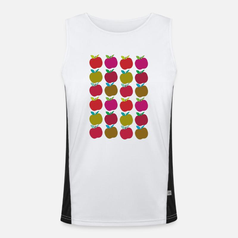 Apple Pattern Men's Functional Contrast Tank Top 