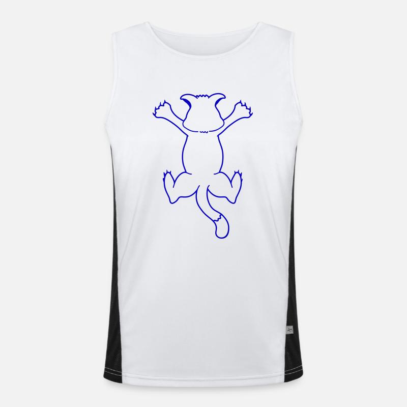 Funny Cat Claws Claws Claws Scratching Men's Functional Contrast Tank Top 