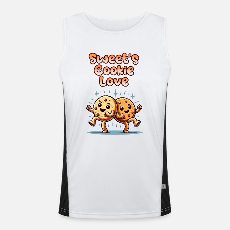 Biscuits mignons Biscuits sucrés Amour danser Débardeur respirant contrasté Homme 