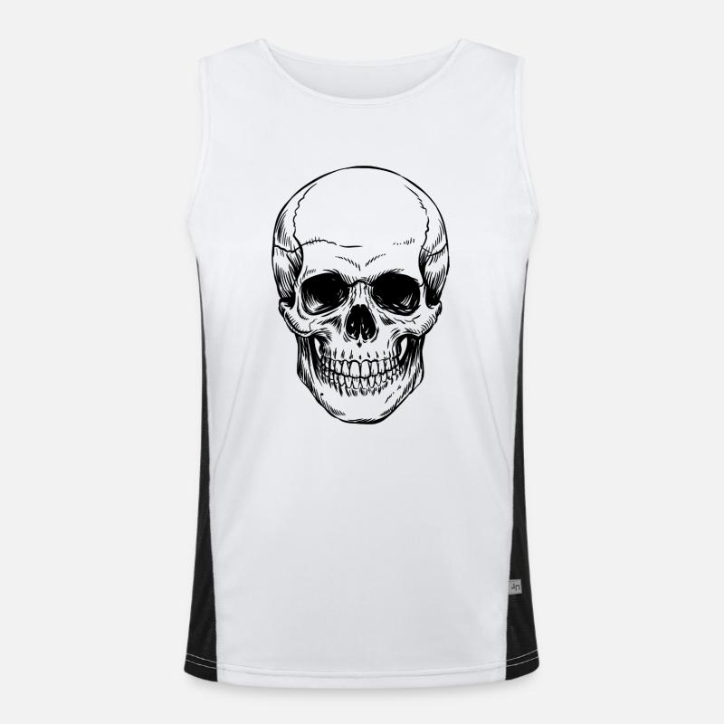Schädel Funktionelles Kontrast-Tank Top für Männer 