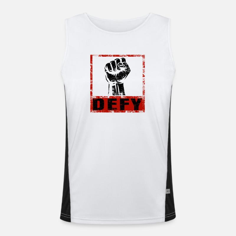 Stark & Klar – Statement Tee DEFY Funktionelles Kontrast-Tank Top für Männer 