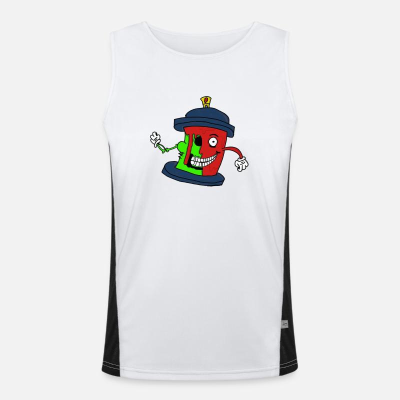 Crazy Spray Funktionelles Kontrast-Tank Top für Männer 