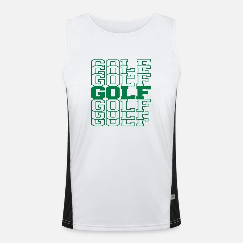 golf - Men's Functional Contrast Tank Top  - white/black