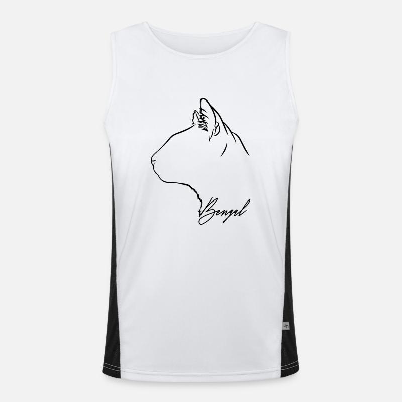 Bengal Profil Chats Chat Wilsigns Débardeur respirant contrasté Homme 