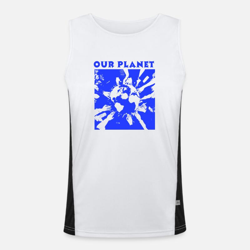 Unser Planet Funktionelles Kontrast-Tank Top für Männer 