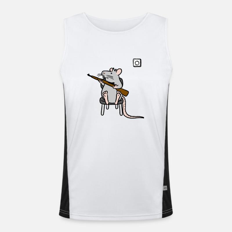 Don't touch that dial Men's Functional Contrast Tank Top 