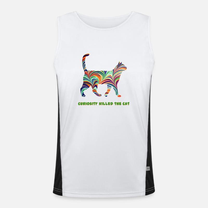 katze mit spruch e 7 Funktionelles Kontrast-Tank Top für Männer 