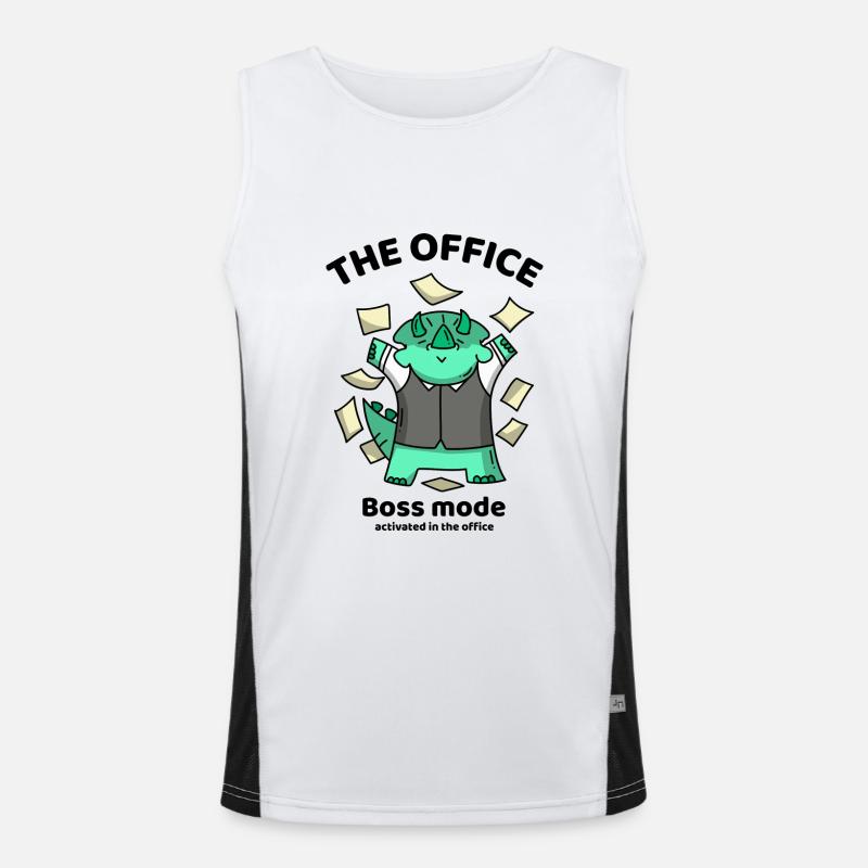 Activated in the office - The office Funktionelles Kontrast-Tank Top für Männer 