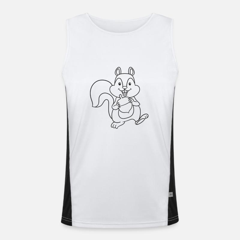 Eichhörnchen, Nagetiere, Geschenk, Geschenkidee Funktionelles Kontrast-Tank Top für Männer 
