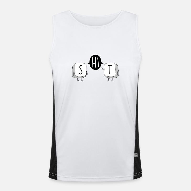 Computer und humor Funktionelles Kontrast-Tank Top für Männer 