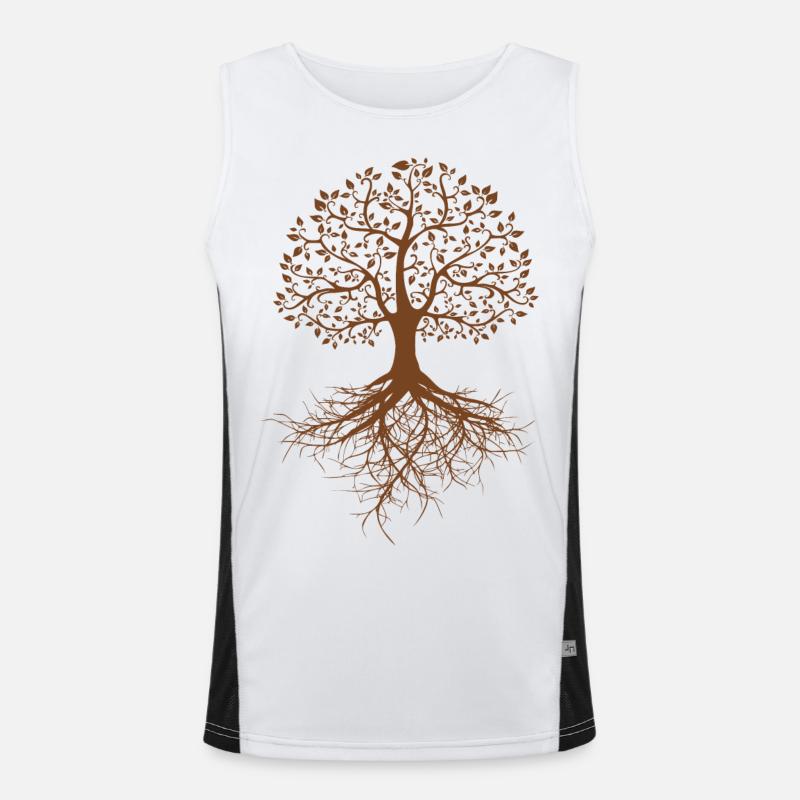 Lebensbaum Funktionelles Kontrast-Tank Top für Männer 