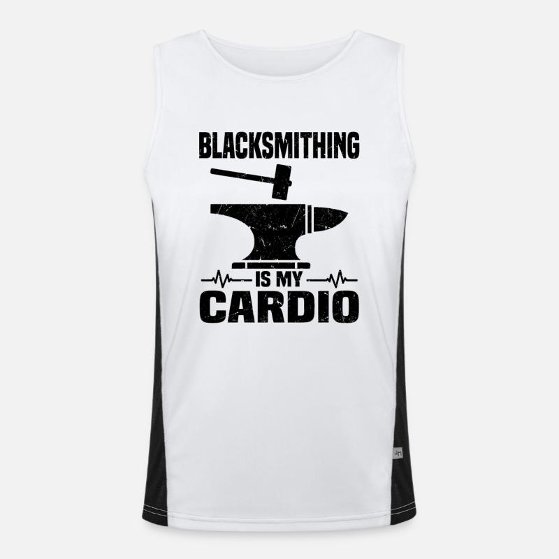 Schmieden Sprüche Funktionelles Kontrast-Tank Top für Männer 