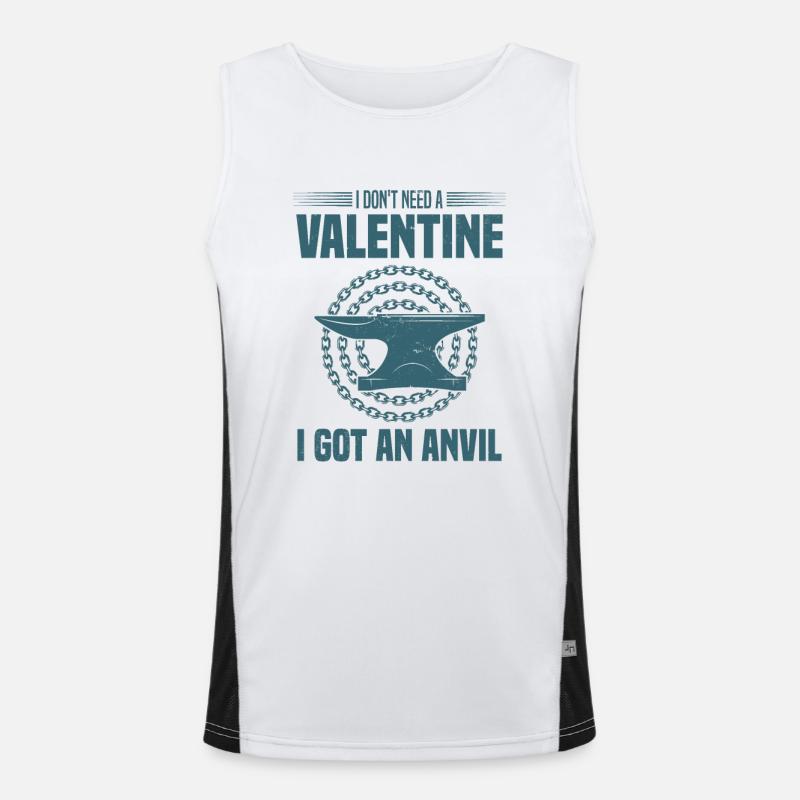 Blacksmith Anvil - Metalsmith Forge Gifts Men's Functional Contrast Tank Top 