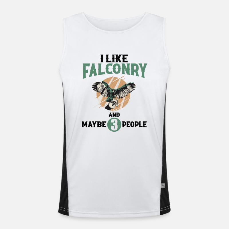 Falcon breeding | Falconry Falconry Animals Gift Idea Men's Functional Contrast Tank Top 