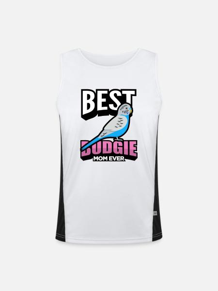 Budgie Lover | Bird Pets Gift - Men's Functional Contrast Tank Top  - white/black
