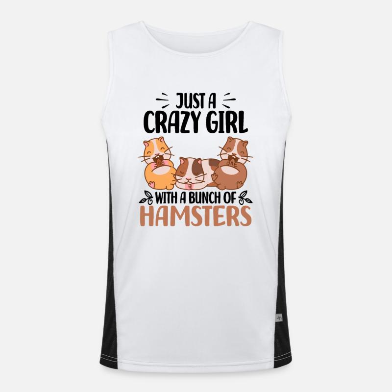 Hamster Funktionelles Kontrast-Tank Top für Männer 