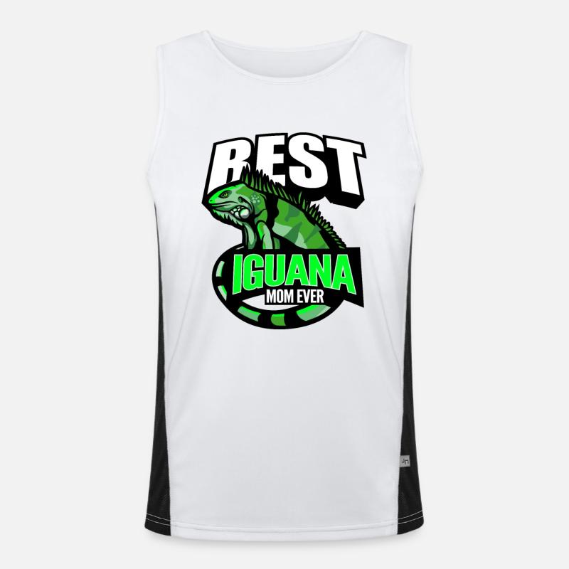 Leguan Mama Funktionelles Kontrast-Tank Top für Männer 