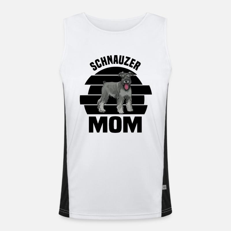 Schnauzer Hund | Hunderasse Hundewelpen Geschenke Funktionelles Kontrast-Tank Top für Männer 