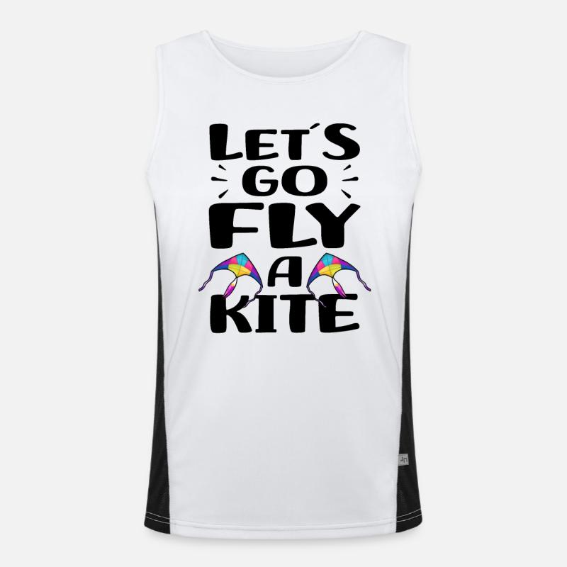 Drachen steigen lassen Funktionelles Kontrast-Tank Top für Männer 