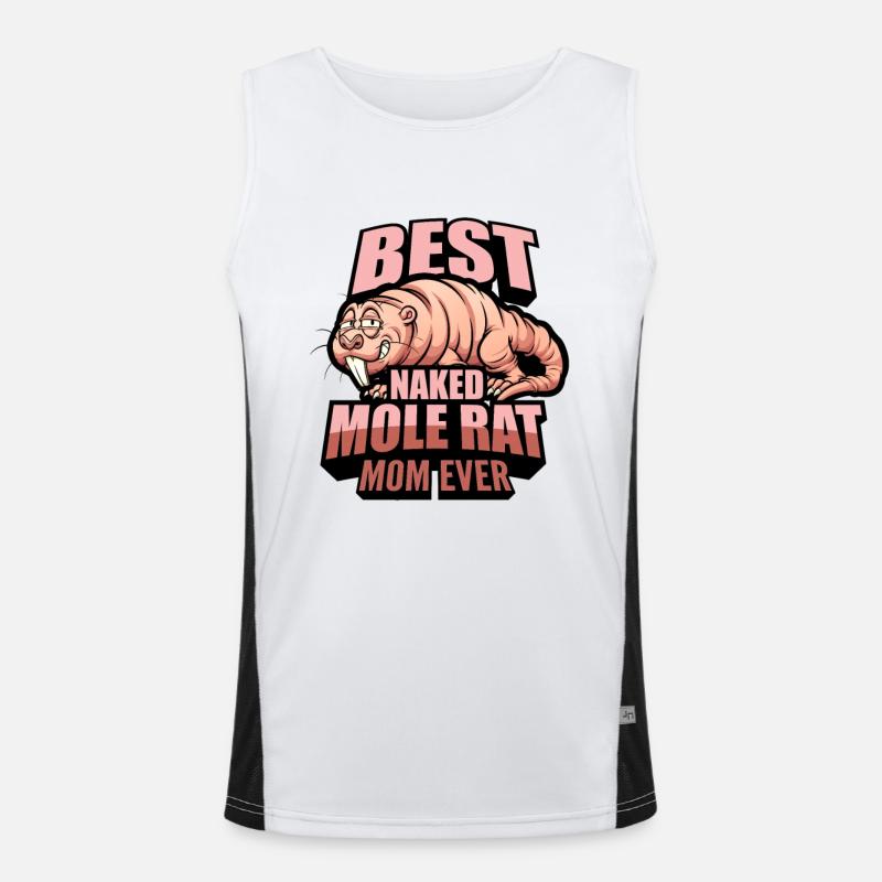 Nacktmull Funktionelles Kontrast-Tank Top für Männer 