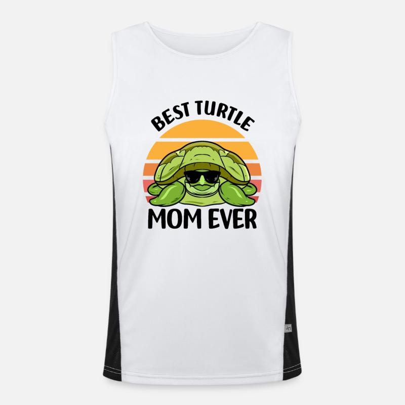 Turtle - Men's Functional Contrast Tank Top  - white/black