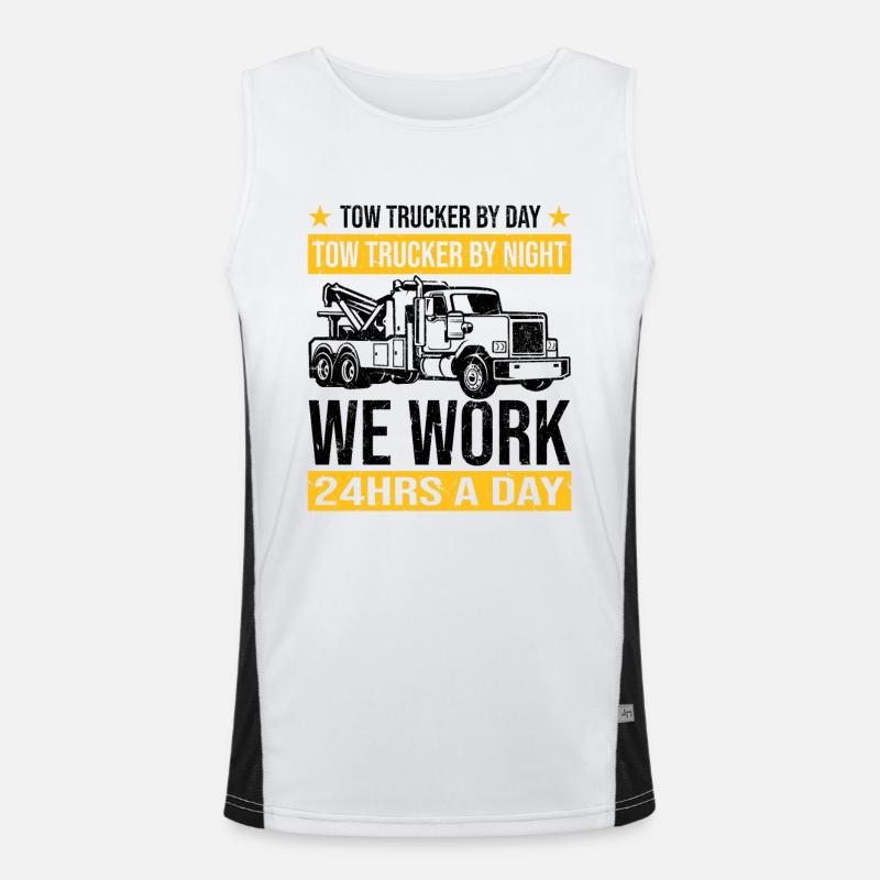 Abschleppwagen Funktionelles Kontrast-Tank Top für Männer 