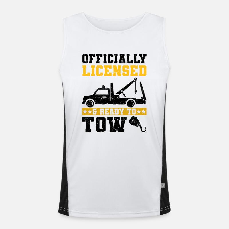 Abschleppwagen Funktionelles Kontrast-Tank Top für Männer 