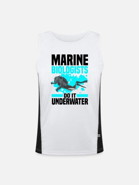 Marine biologist - Men's Functional Contrast Tank Top  - white/black - Front