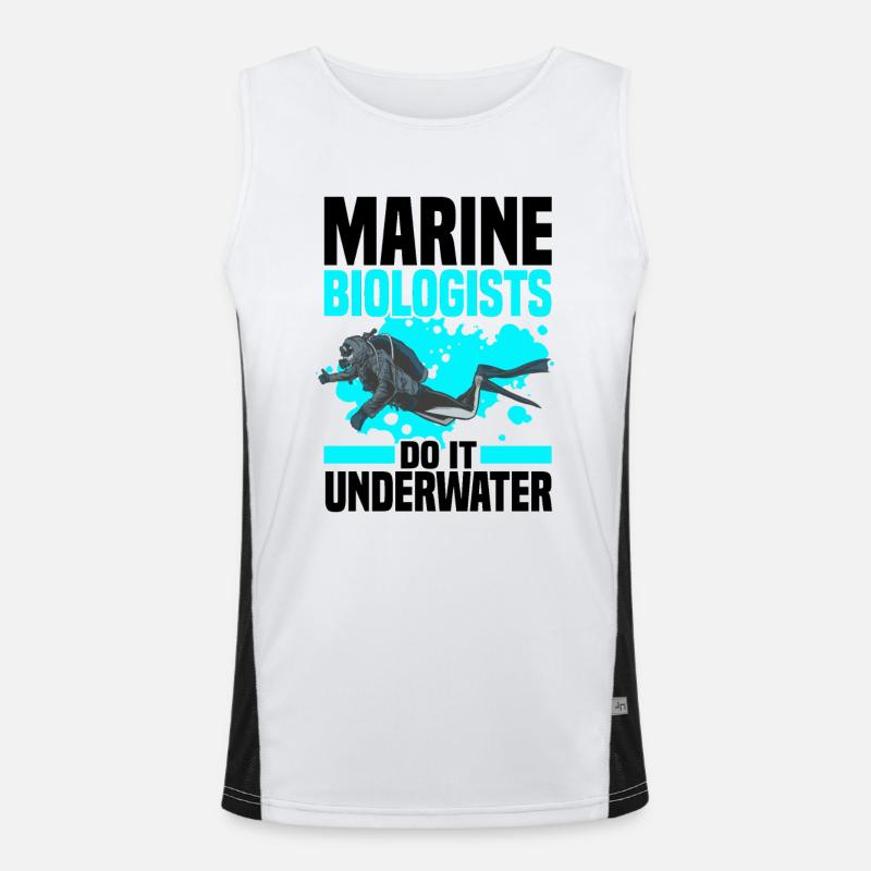 Marine biologist Men's Functional Contrast Tank Top 