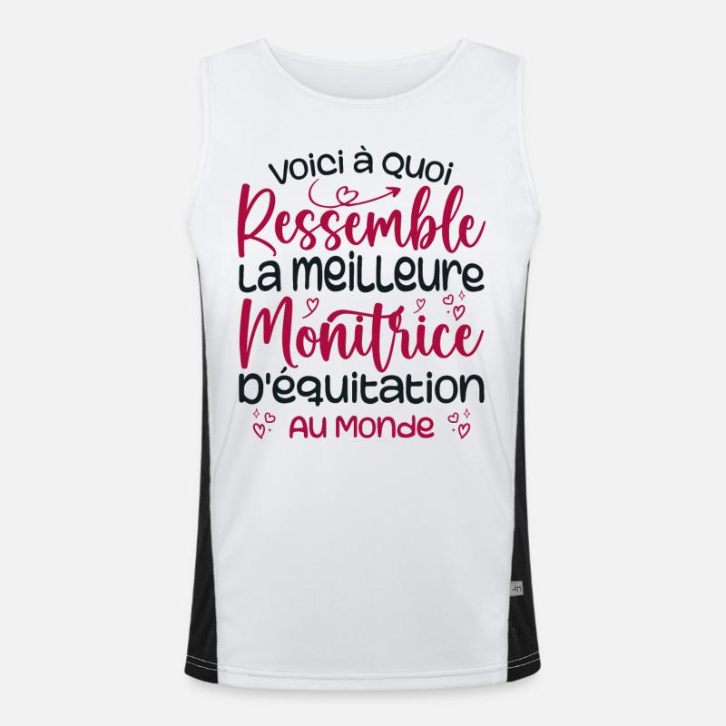 Der beste Reitlehrer der Welt Funktionelles Kontrast-Tank Top für Männer 