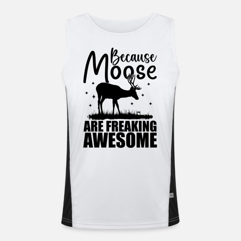 Because Moose Are Freaking Awesome | Moose Lover Débardeur respirant contrasté Homme 