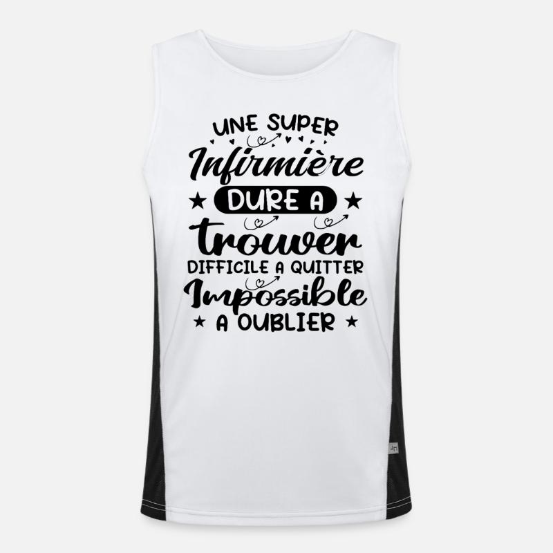 Eine super Krankenschwester - Krankenschwester Geschenk Funktionelles Kontrast-Tank Top für Männer 