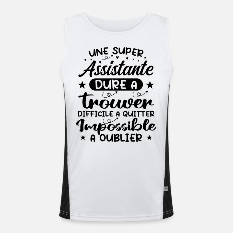 A Super Assistant - Assistant Gift Men's Functional Contrast Tank Top 