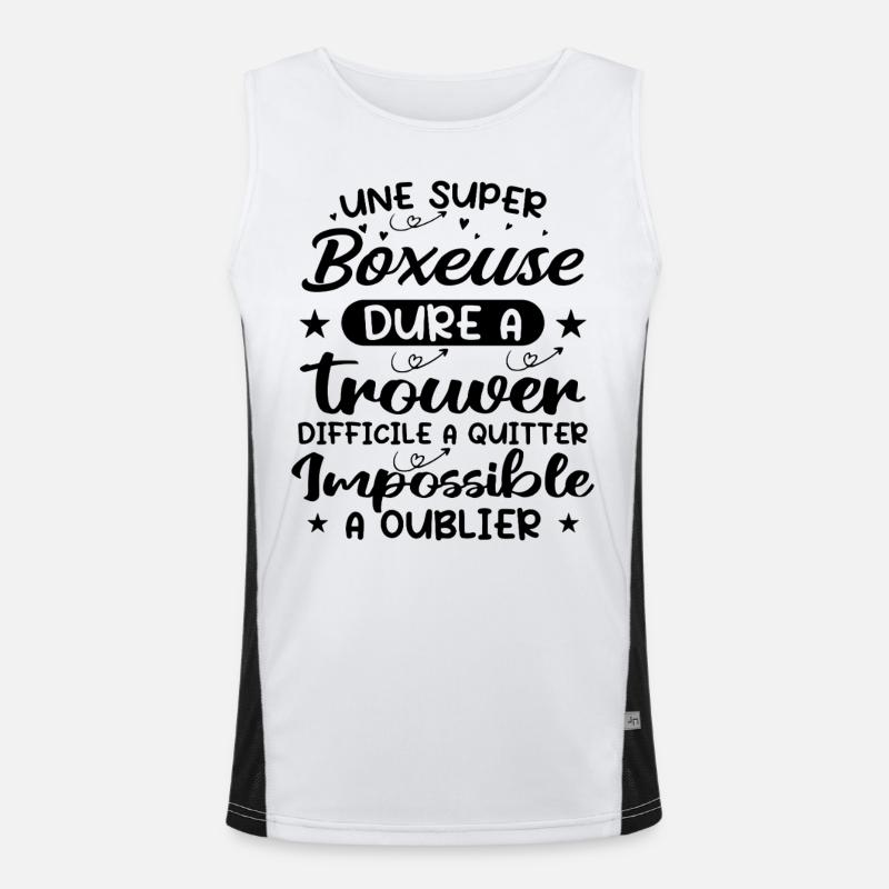 Ein Super Boxer - Boxer Geschenk Funktionelles Kontrast-Tank Top für Männer 