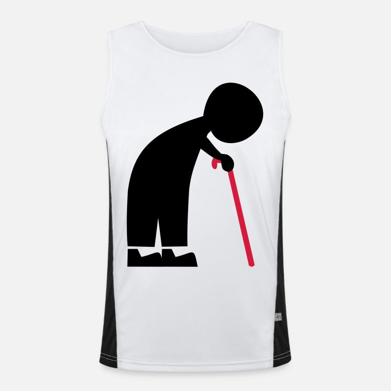 Opa Funktionelles Kontrast-Tank Top für Männer 