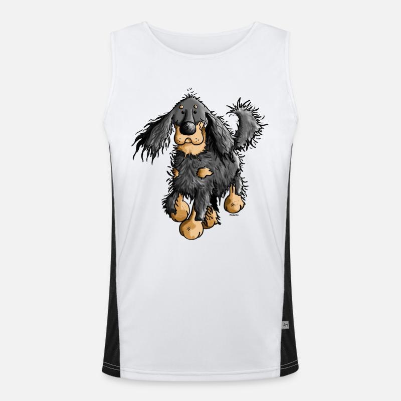 Flinker Gordon Setter - Hund Funktionelles Kontrast-Tank Top für Männer 
