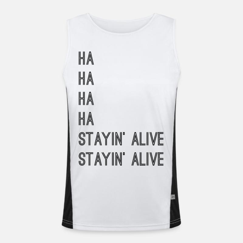 Stayin alive! Funktionelles Kontrast-Tank Top für Männer 