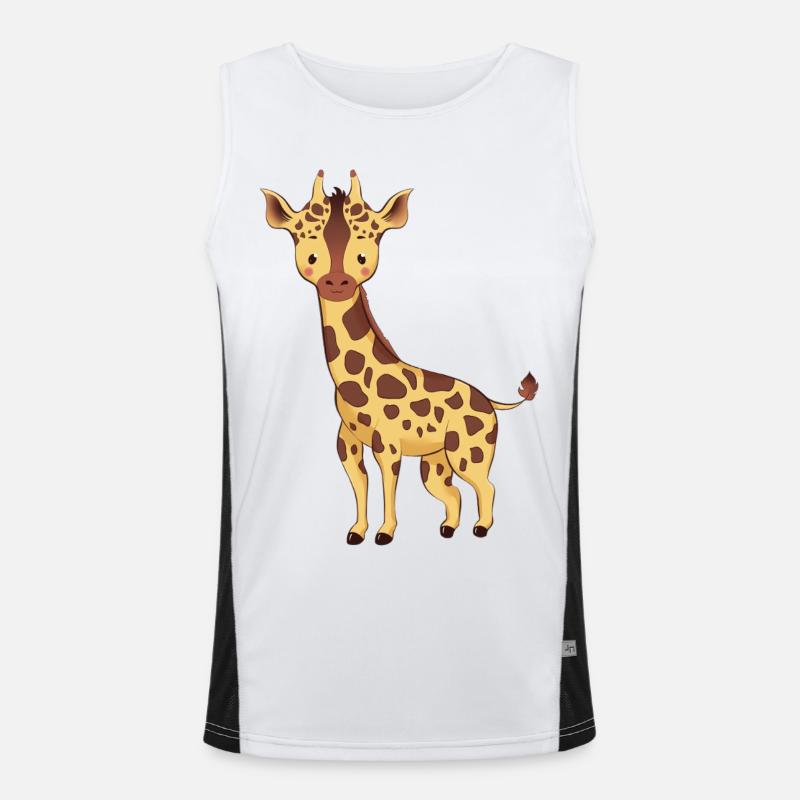 Giraffe Funktionelles Kontrast-Tank Top für Männer 