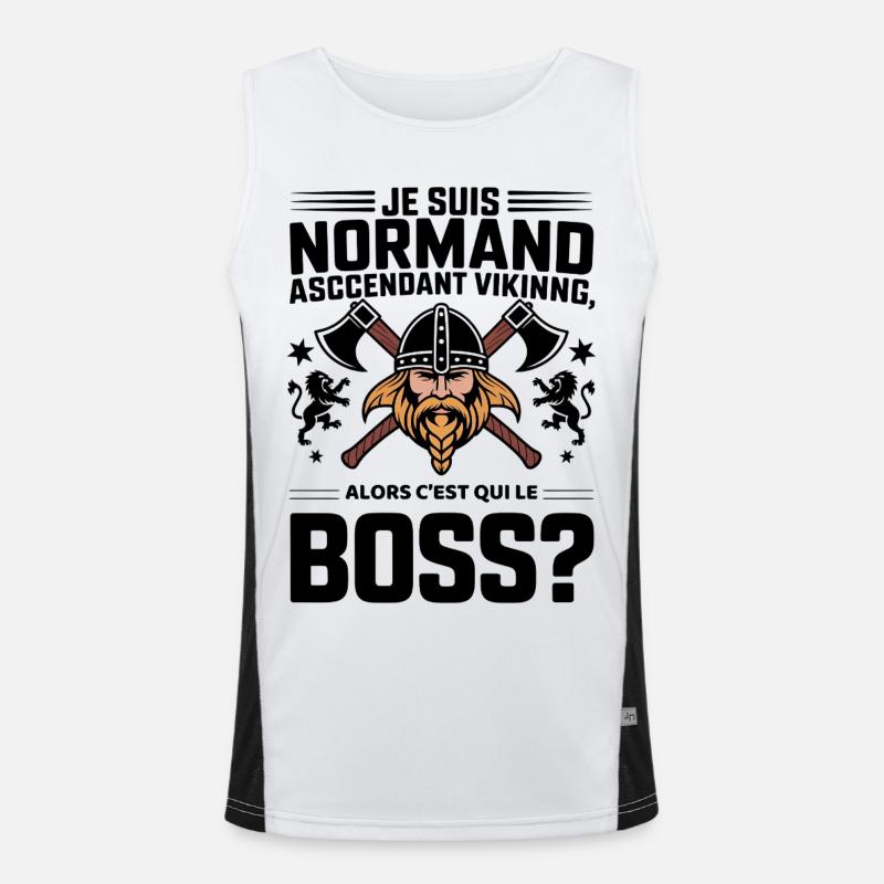 Eindrucksvoller normannischer Wikinger Funktionelles Kontrast-Tank Top für Männer 