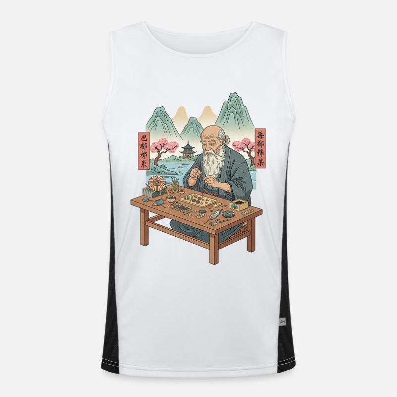 Pyro Feuerwerker Funktionelles Kontrast-Tank Top für Männer 