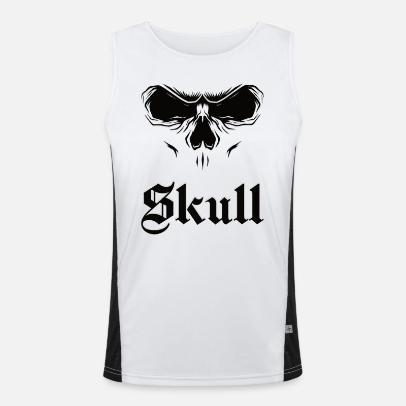 Crâne comme idée cadeau Débardeur respirant contrasté Homme 