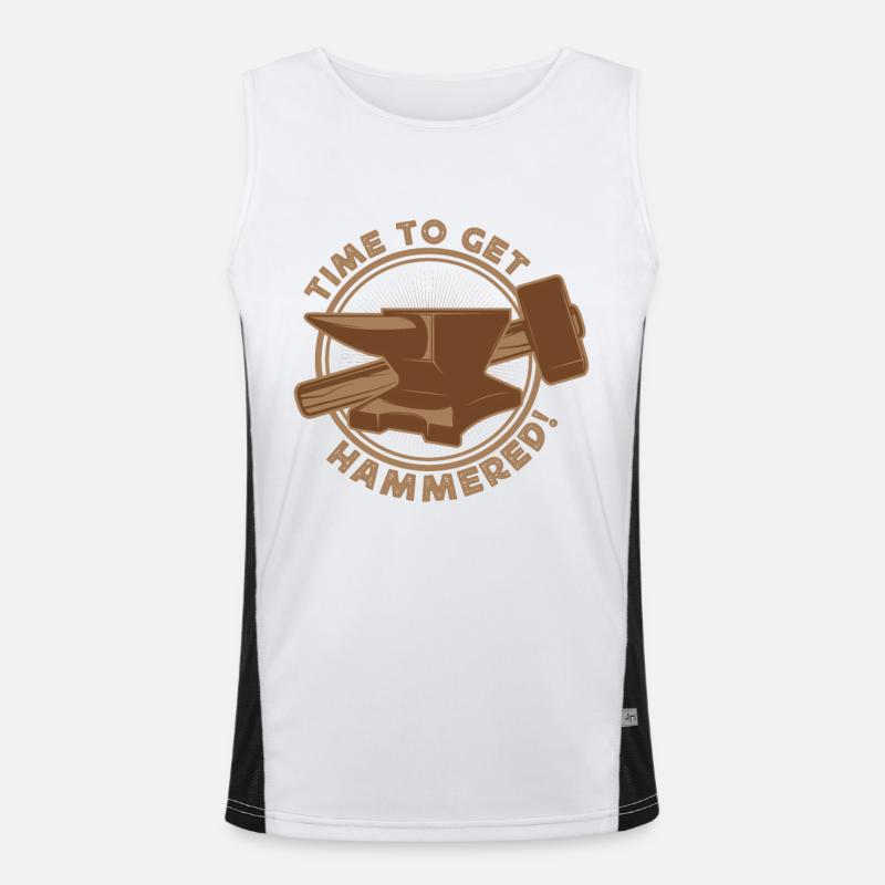 Metalsmith Time To Get Hammered Gift Idea Men's Functional Contrast Tank Top 