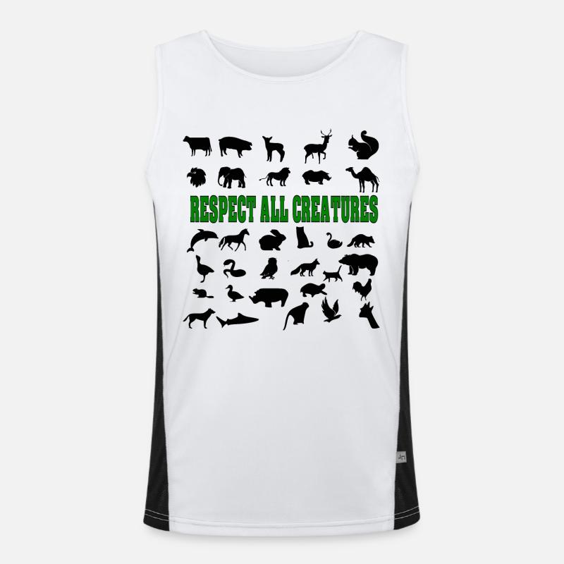 Respect all creatures Men's Functional Contrast Tank Top 