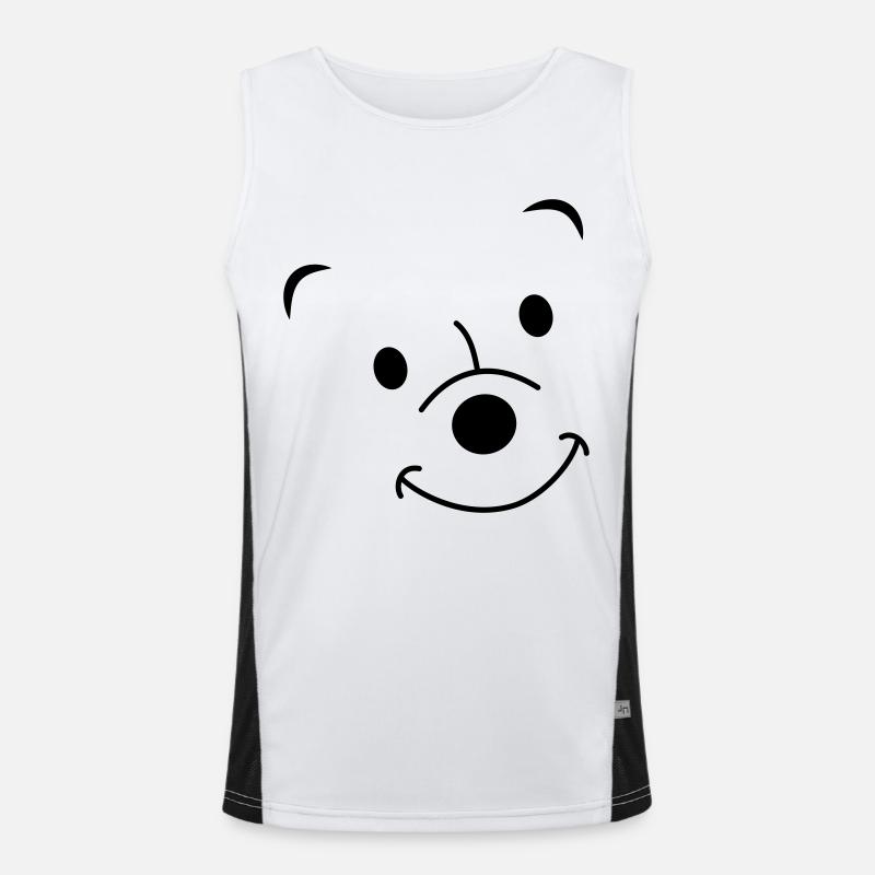 Lachender Bär Funktionelles Kontrast-Tank Top für Männer 
